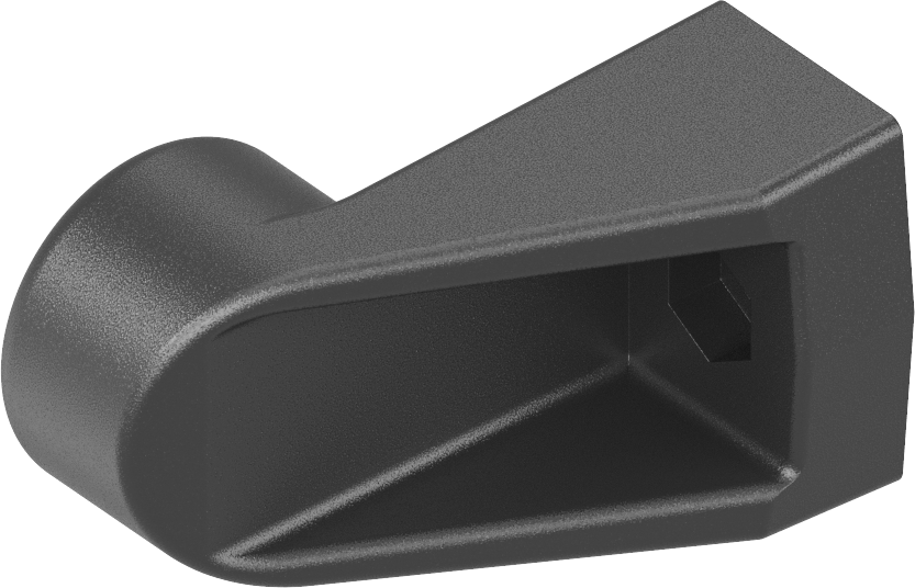 Eindstuk, polyamide GF zwart