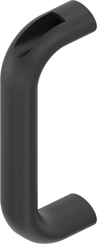 poignée, aluminium revêtu en matière plastique noir