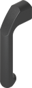 Impugnatura, alluminio rivestito in plastica nera