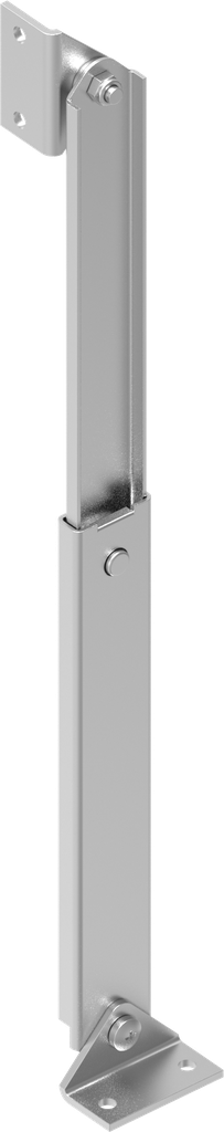 coulisseau télescopique avec bouton-poussoir pour déverrouillage, inox AISI 304