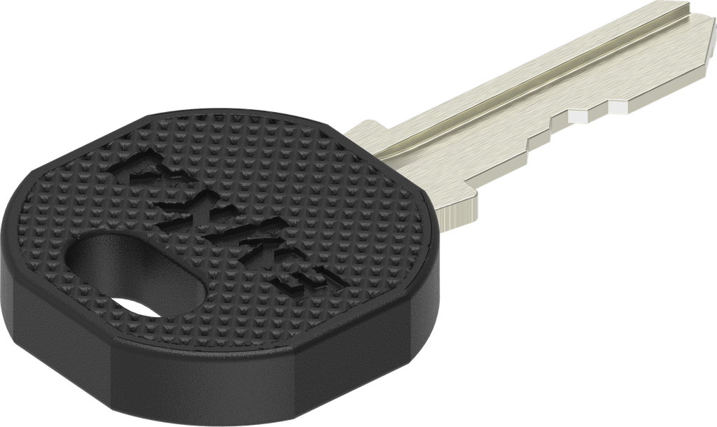 Llave idéntica EK 333, de alpaca con empuñadura en poliamida negra