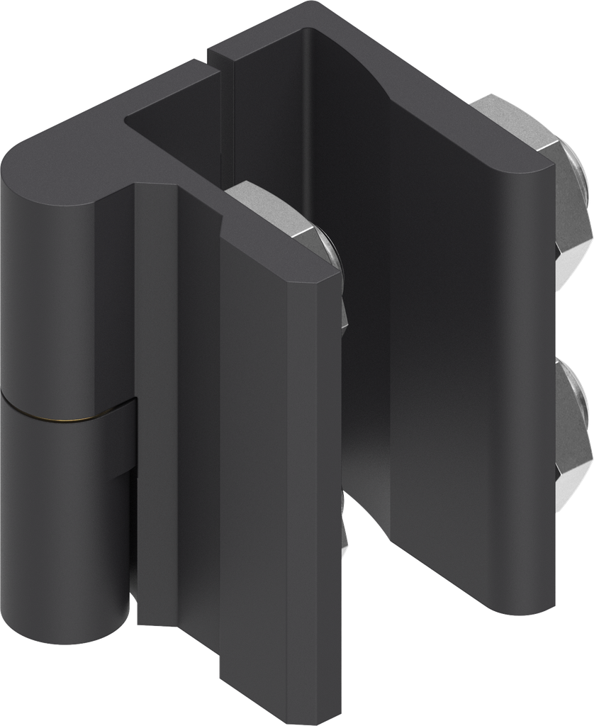 Cerniera 180°, zama nero verniciato a polvere