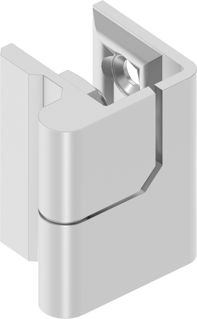 Bisagra 180°, derecha, acero inoxidable AISI 316