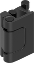 180° Hinge, Zinc die black powder-coated