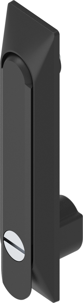 Maneta giratoria 1150 con embellecedor universal con inserto ranura 2 x 4, poliamida GF negro