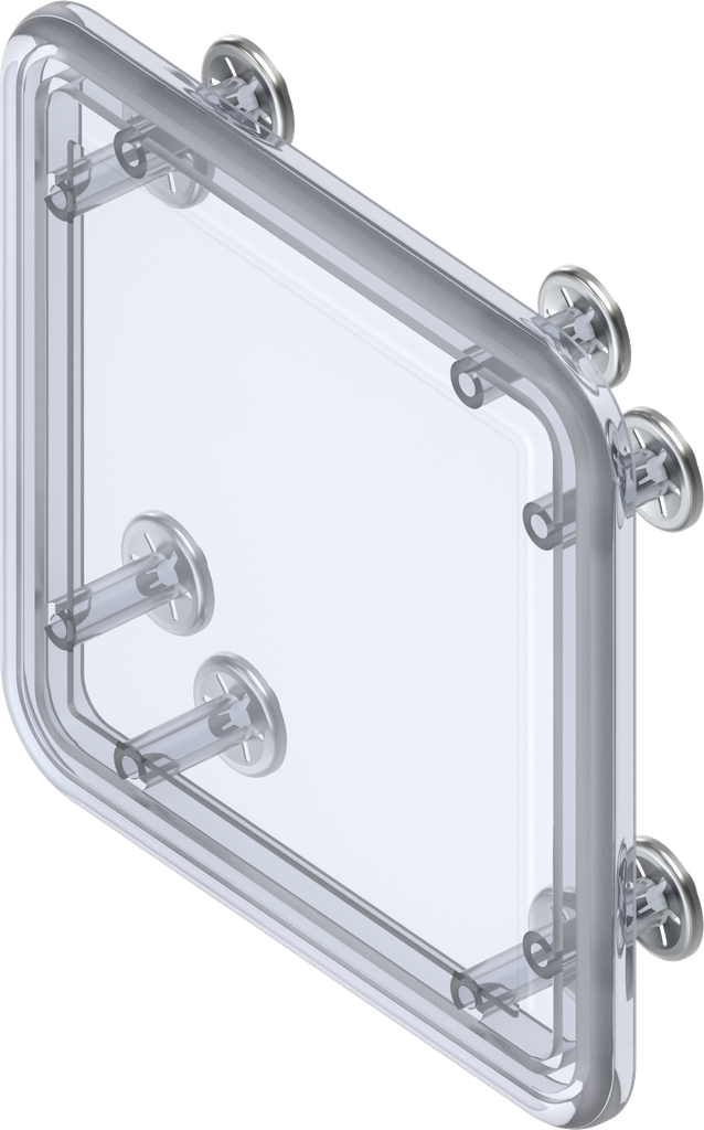 Zichtvenster geschuimd zonder profiel, polycarbonaat kristalhelder