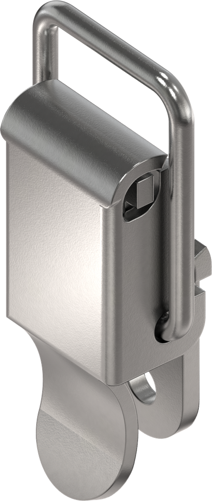 Spanslot met spanbeugel zonder oog voor hangslot, met montagegaten, Staal onbehandeld