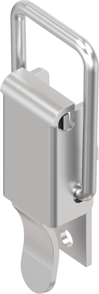 Spanslot met spanbeugel zonder oog voor hangslot, met montagegaten, RVS 304