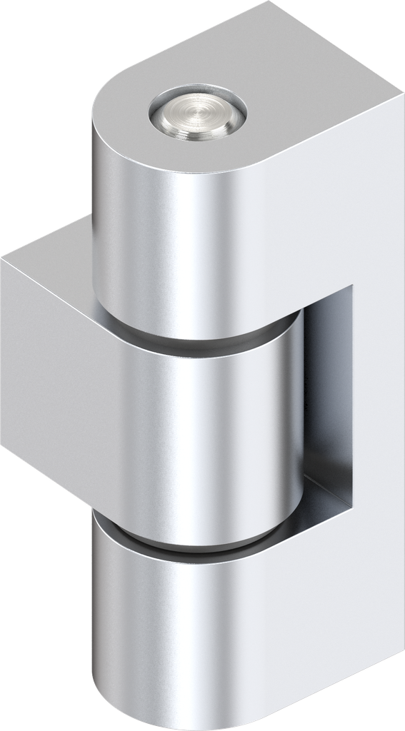 Bisagra 180°, zamak cromado