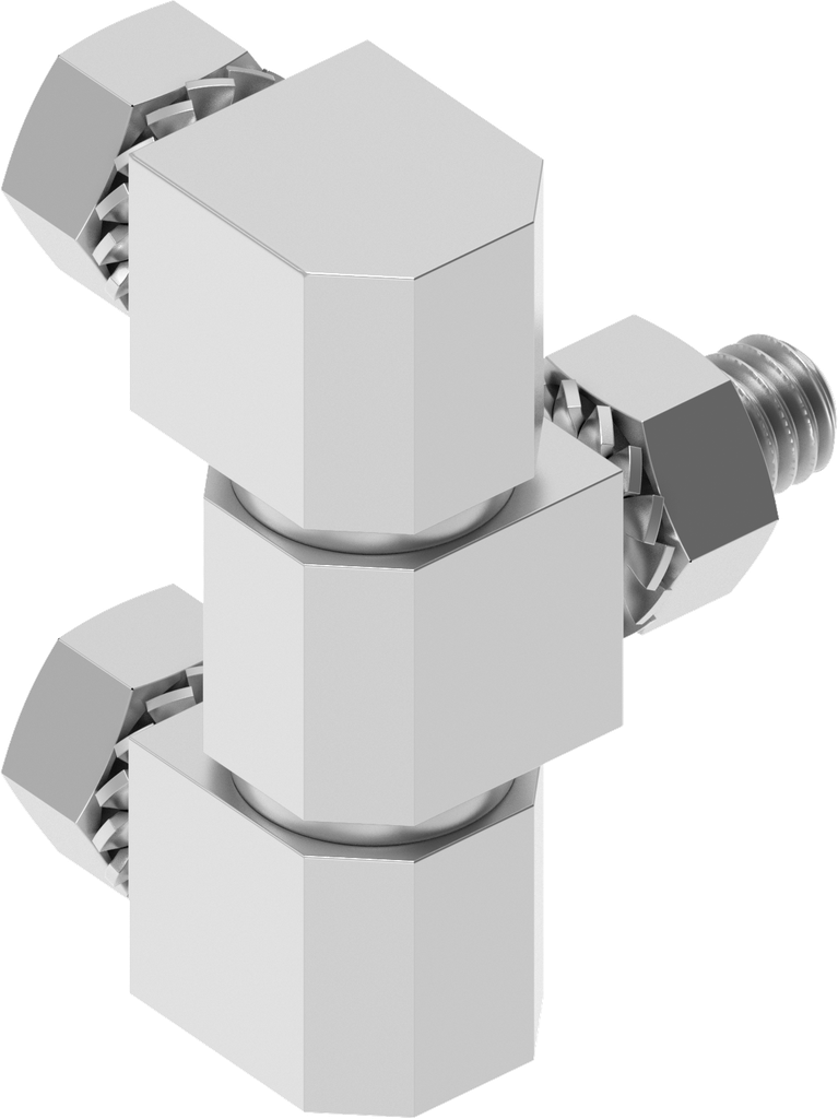 charnière 180°, inox AISI 316