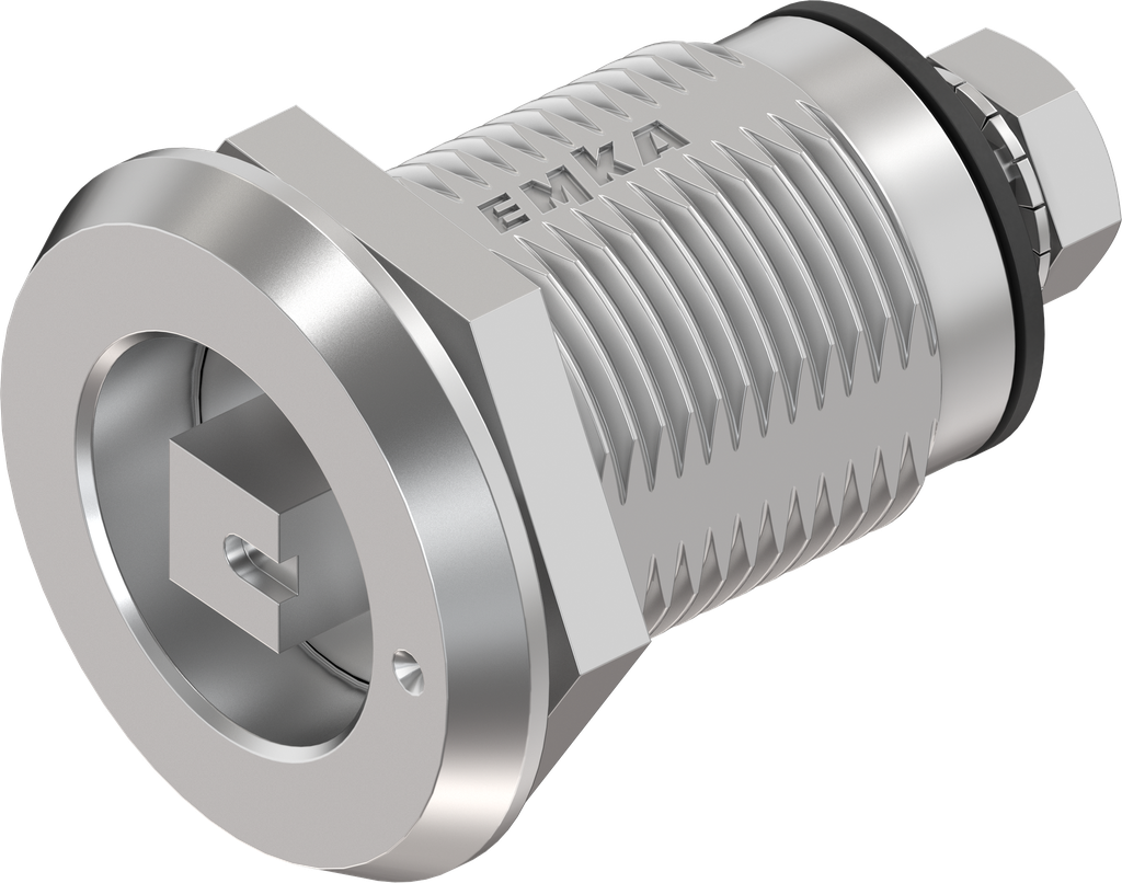 Chiusura 1/4 di giro a compressione quadro 7 con riferimento, versione sinistra, acciaio inox AISI 316