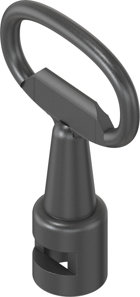 clé pour rotor Europe de l'Est Ø 13 demi-rond, zamak époxy noir
