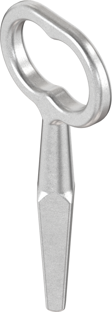 Key for insert square female 7, Malleable cast iron zinc-plated