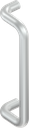poignée, aluminium brillant