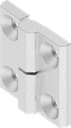 180° Hinge, left version, Stainless steel AISI 316 polished P.3068sklop